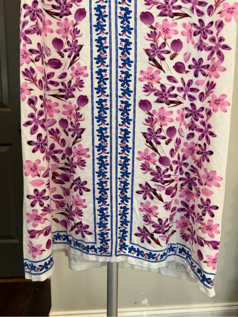 Max Studio White Pink Purple Floral Shift Dress XS - Picture 3 of 16